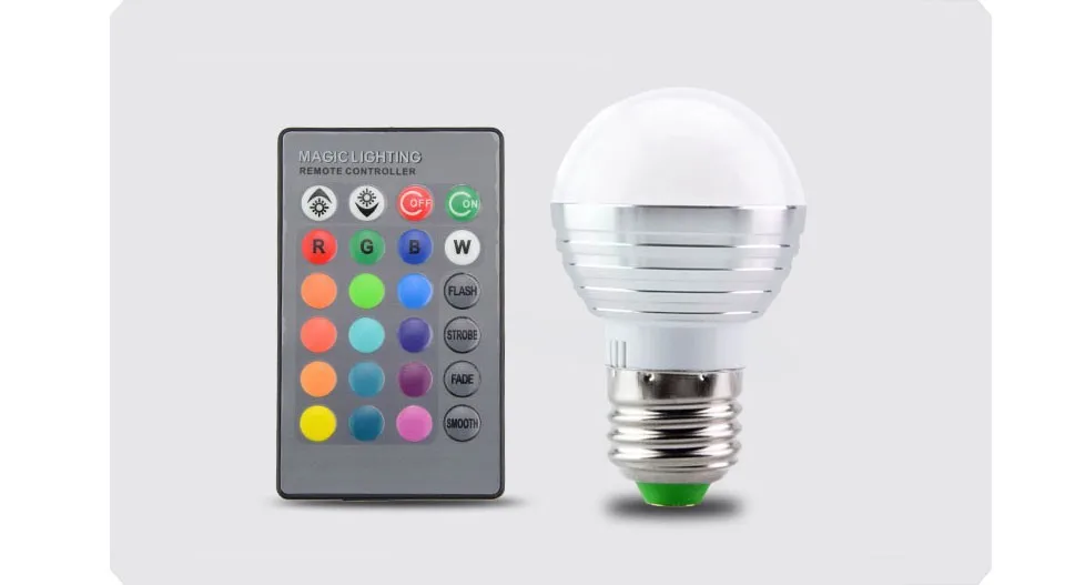 1 шт. AC85V-265V E27 E14 диммер светодиодная лампочка LED RGB лампы свечи 5 Вт RGB магическое освещение для праздника+ IR пульт дистанционного управления 16 цветов