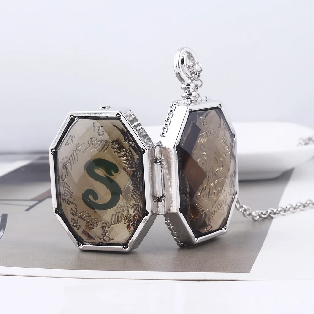 RJ hp Slytherin медальон-крестраж ожерелья в виде змеи Хогвартс Дары смерти Сортировка шляпа Время Тернер диадема Сова мужские подвески ювелирные изделия