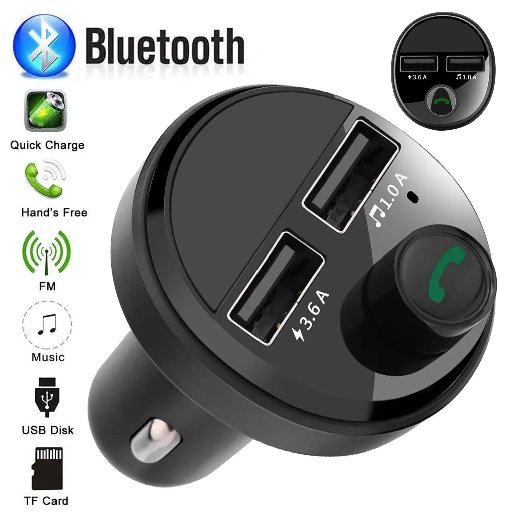Автомобильный Bluetooth трансмиттер Handsfree USB зарядное устройство автомобильный