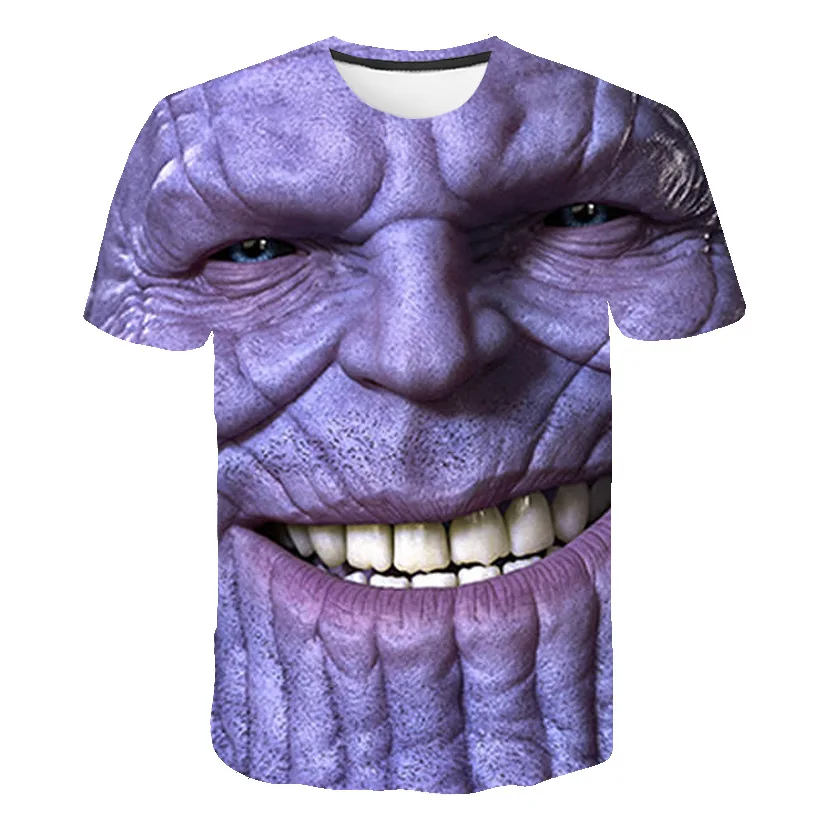 2019 новые мужские летние покер с черепами принт коротким рукавом Футболка 3D Клоун