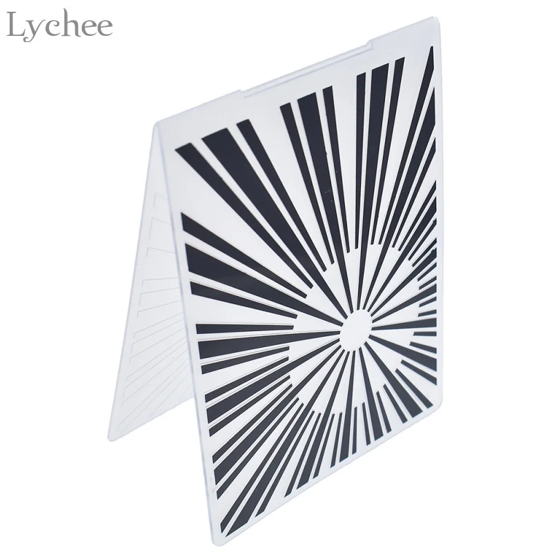 Lychee Ray Pattern Plastic Embossing Folder For Scrapbook DIY Album Card Tool Template Stamp Making Decoration |