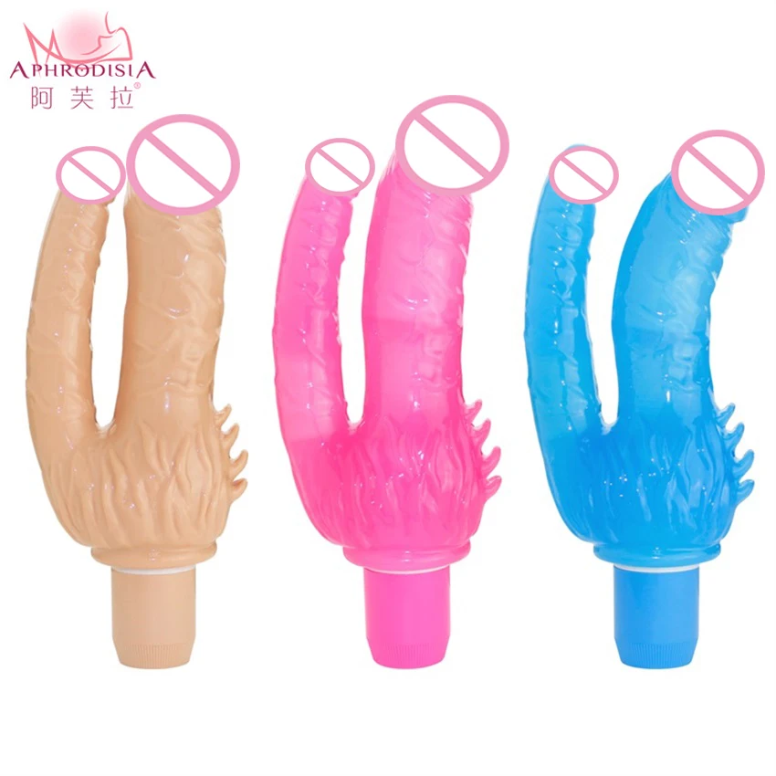 APHRODISIA мягкий двойной Донг фаллоимитатор вибратор точка G и анальный Didos Вибраторы