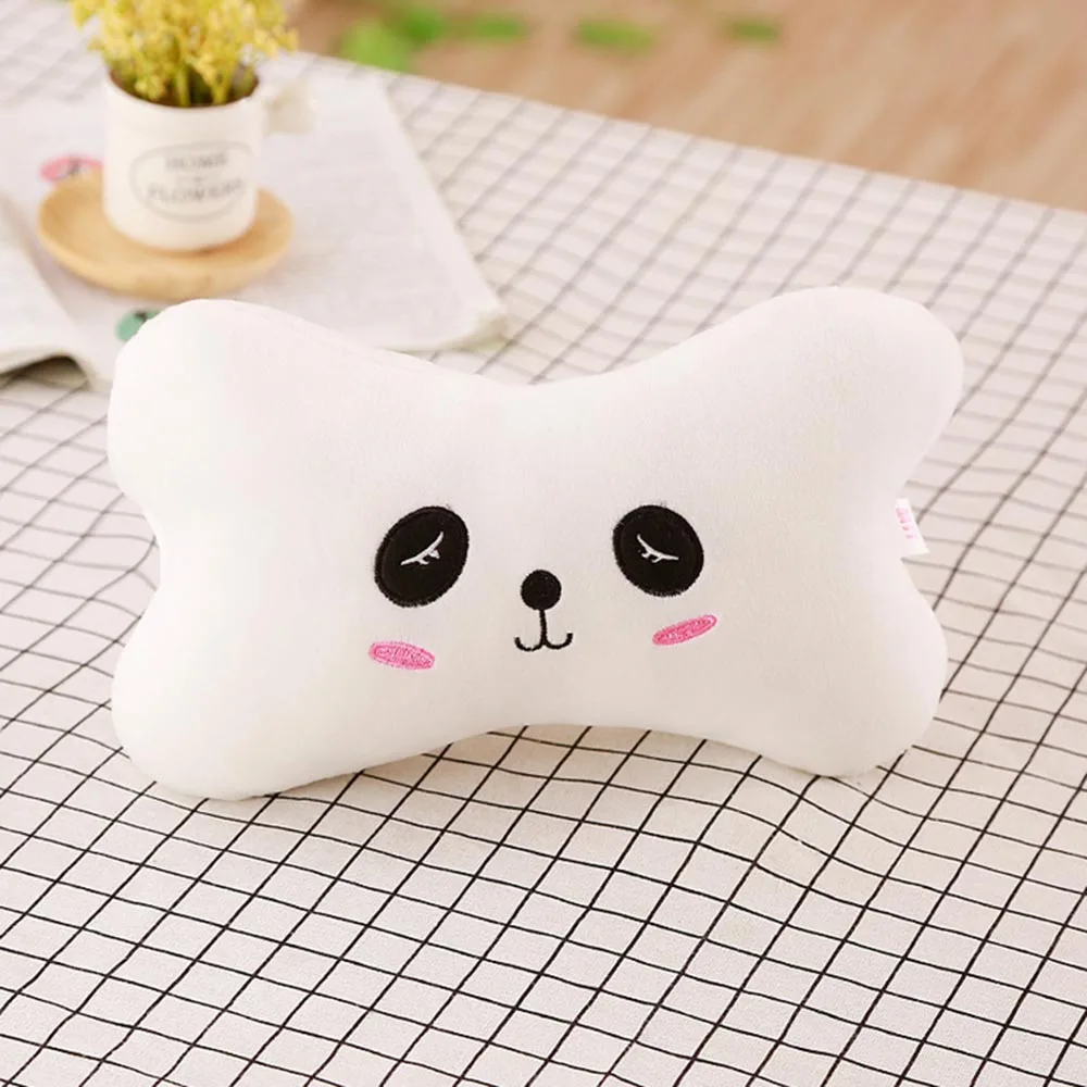 Panda JINSERTA Автомобильная подушка для шеи мультяшная Милая дорожная подушка в виде животного Чехол подушки сиденья автомобиля поддержка шеи подголовник интерьерные аксессуары - Цвет: Panda