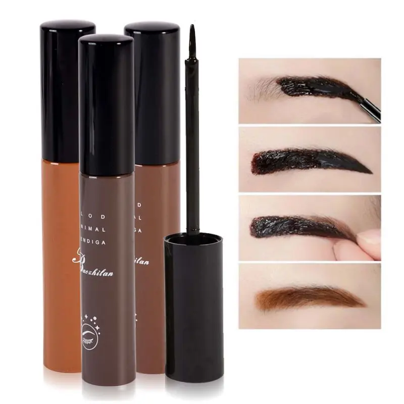 Natural Makeup Cosmetics 3 Colors Waterproof Dye Eyebrow Mascara Cream Eye Brow Gel Make Up Kit It Thick New | Красота и здоровье