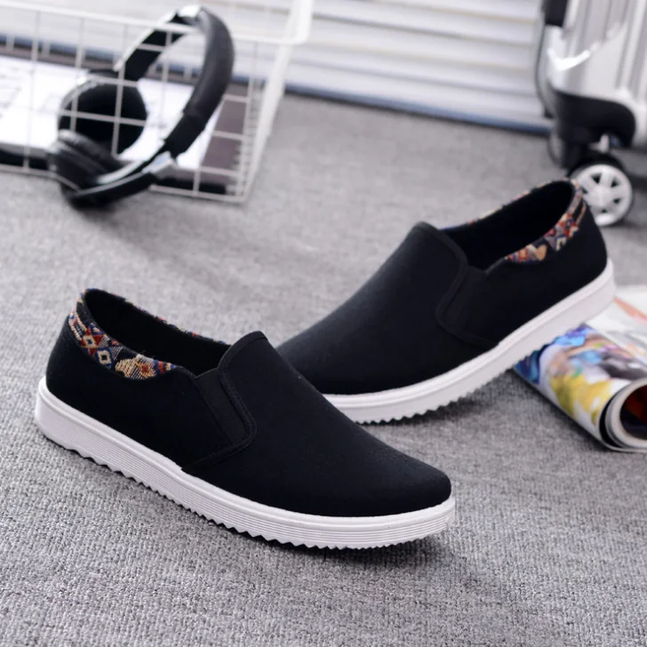 HUANQIU 2018 fashion spring/autumn breathable canvas shoes men sneakers low top flats Men Non-slip casual ZLL505 |