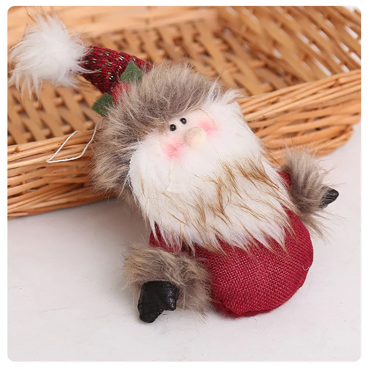 1pcs The new Santa Claus Christmas decorations in the window scene layout hang act role ofing puppets snowman | Дом и сад