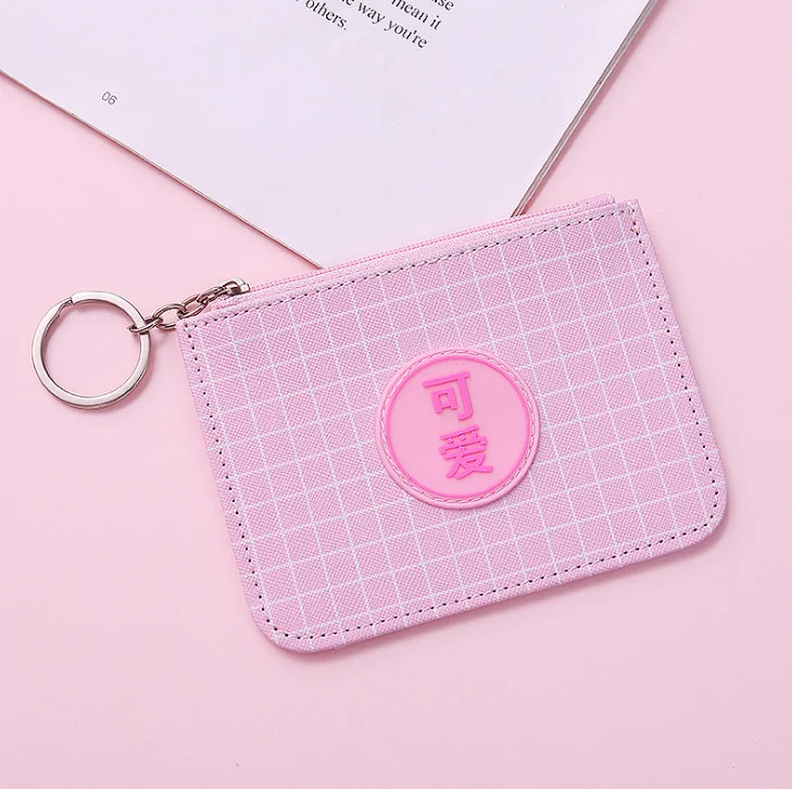 3 1 шт. Kawaii Мини PU держатель для карт розовая сетка Звездные Крылья Женская визитная карточка ID сумка Монета Сумки Канцелярские товары студенческие держатель для карт s - Цвет: 3