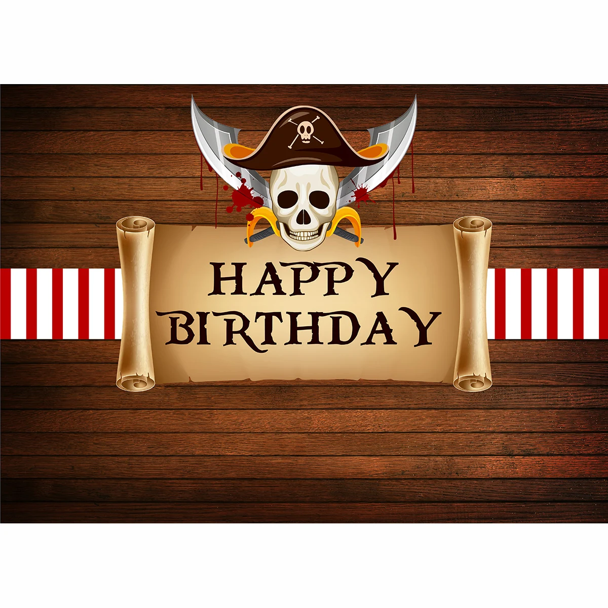 Allenjoy background for photography studio Vintage woodboard Treasure map pirate theme happy birthday backdrop newborn photocall |