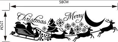 НОВАЯ РОЖДЕСТВЕНСКАЯ Снежинка стикер оленя Стеклянные Настенные наклейки