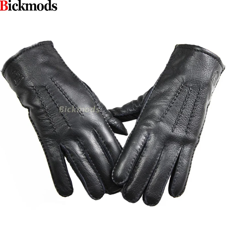 Guantes, зимние перчатки, кожаные перчатки для мужчин, ручная работа, оленья кожа, подкладка, в полоску, стильные, мягкие, нежные, цена, прямые поставки