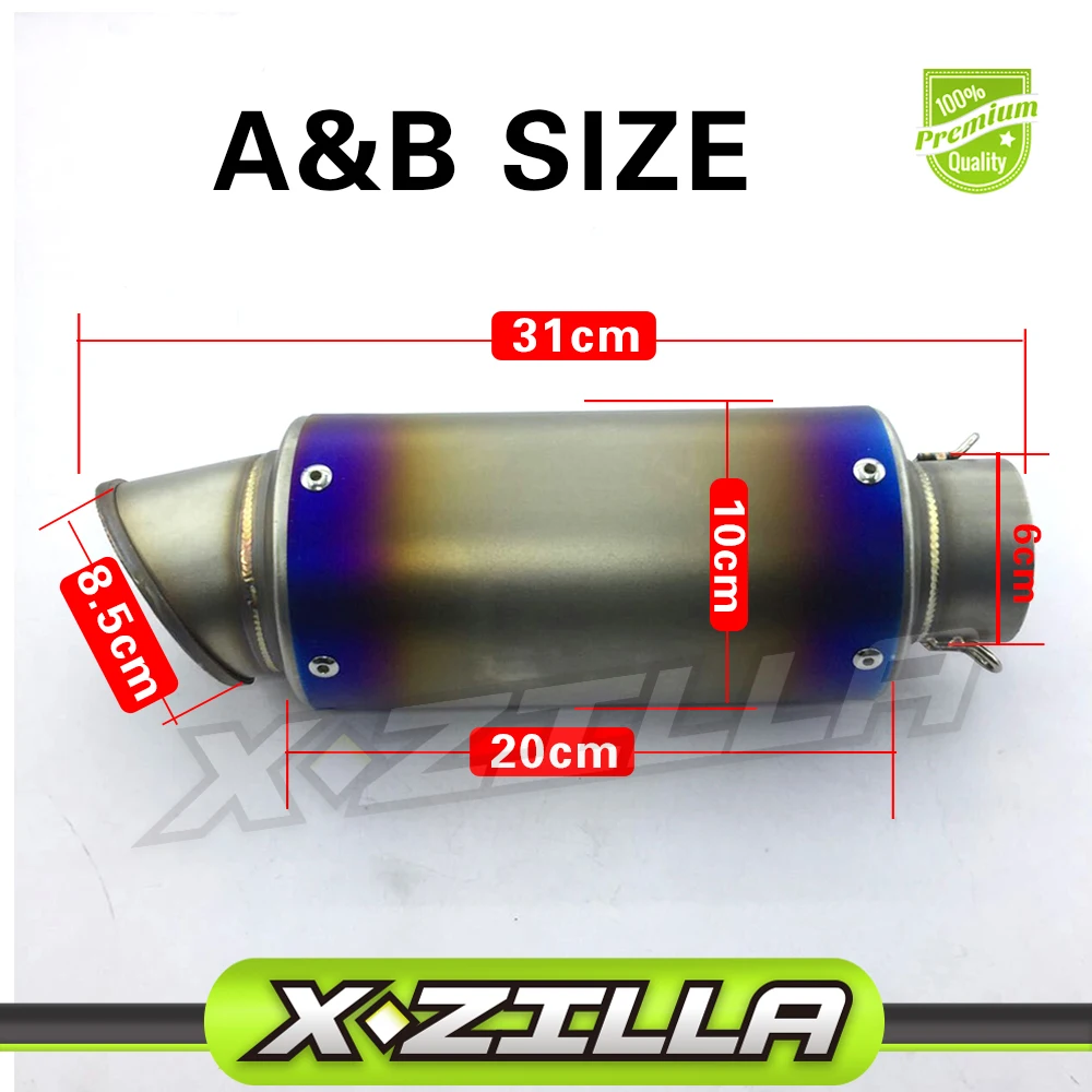 60 мм 51 выхлопная труба CBR600 CBR100 MT07 Z800 дндзя er6n z1000 TTR YBR YZF RSZ модифицированный
