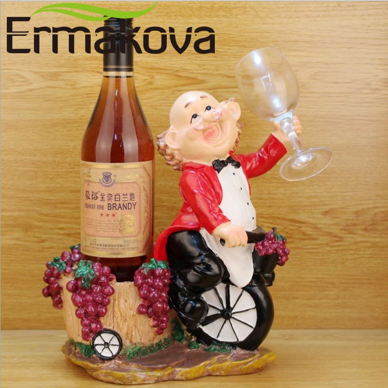 ERMAKOVA смола шеф повара стойка для вина/подставка держатель бутылки вина домашнее