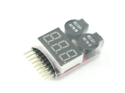

3.7-30V 1-8S Lipo/Li-ion/Fe Battery Voltage 2IN1 Tester Low Voltage Buzzer Alarm