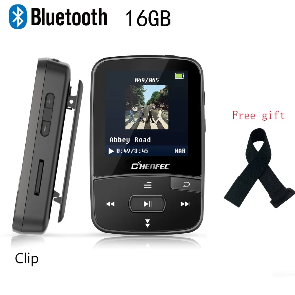 Mp3 плеер с клипсой 16 ГБ профессиональный Bluetooth 4 0 mp3 спортивный дисплей времени FM