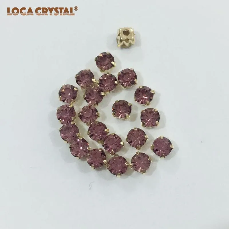 Светильник ких Аметистовых зажимов стразы стеклянные зажимы для волос из ткани