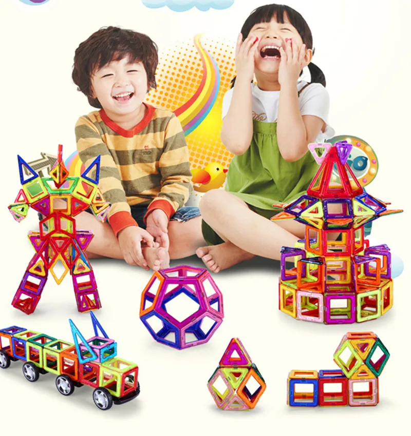 82 шт. Magformers 3D Diy магнитные строительные блоки подобранные игрушки Магнитные