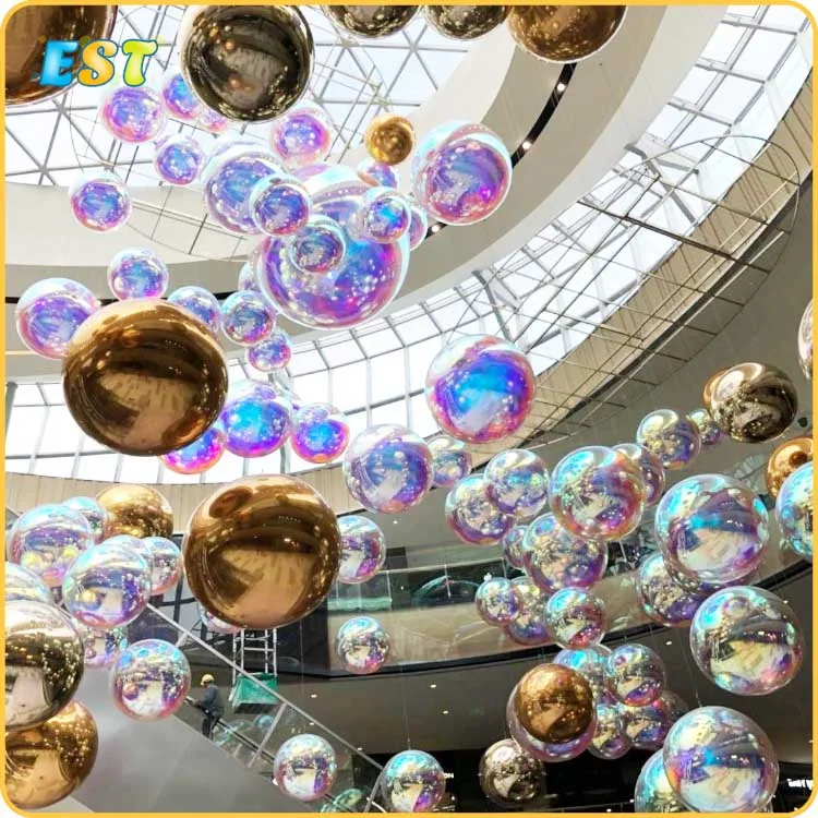 Новый надувной рекламный отражающий Снежный декоративный зеркальный шар