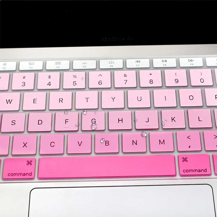 Цветная силиконовая защитная пленка для клавиатуры для нового Macbook Air 13 A1932 раскладка клавиатуры США Mabook Air 13,3 защита кожи