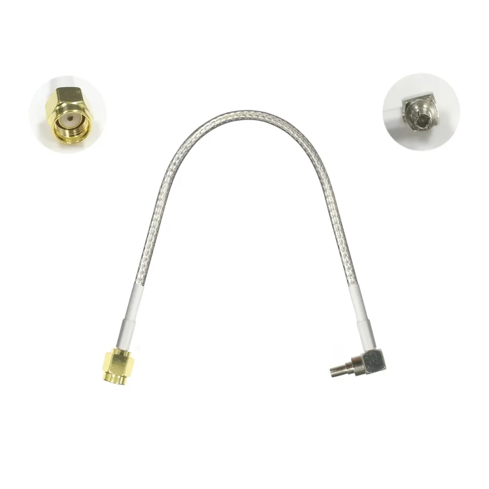 Обратный разъем RP SMA К CRC9 прямоугольный ОТРЕЗОК кабеля для 3G 4G HUAWEI ZTE USB-модемный