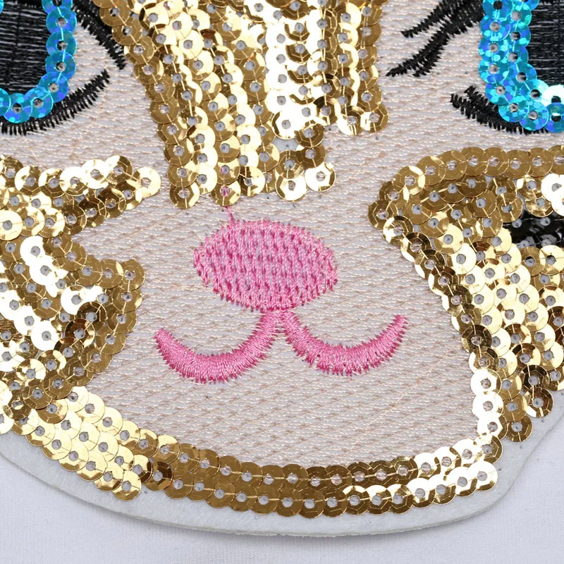 Harajuku Милая Вышивка блесток кошка женские футболки повседневные 5XL летние с