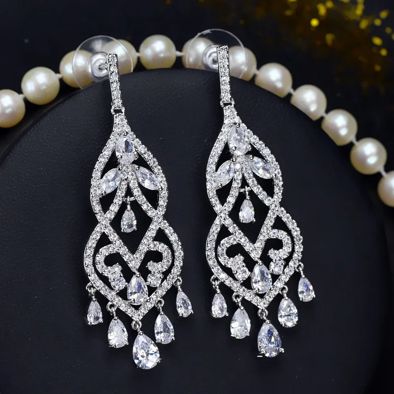 Серьги-подвески ThreeGraces женские длинные висячие ювелирные украшения для свадьбы