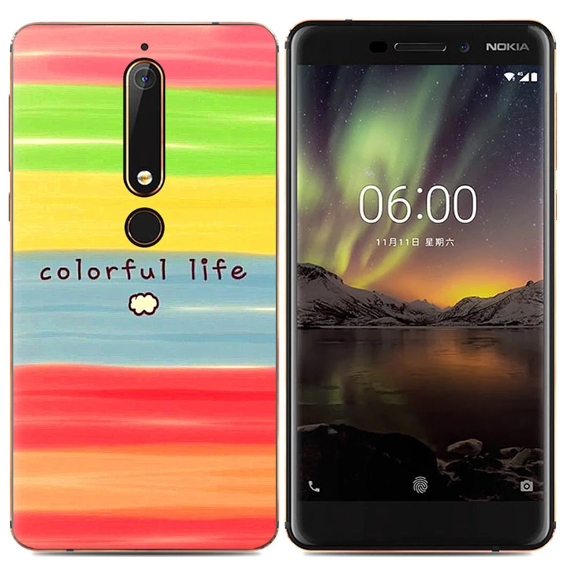Phone Case For Nokia 6 (2018) 5.5-inch/Nokia 1/ 7 Plus Fashion Design Art Painted TPU Soft Silicone Shell Cover |