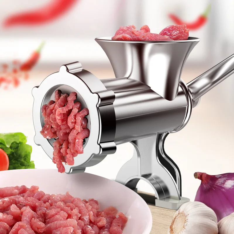 4 размера, 4 в 1, многофункциональная мясорубка, ручная домашняя дробилка для колбасы, шприц, наполнитель, экструдер, мясорубка, клизма, бесплатный подарок, 3 трубки