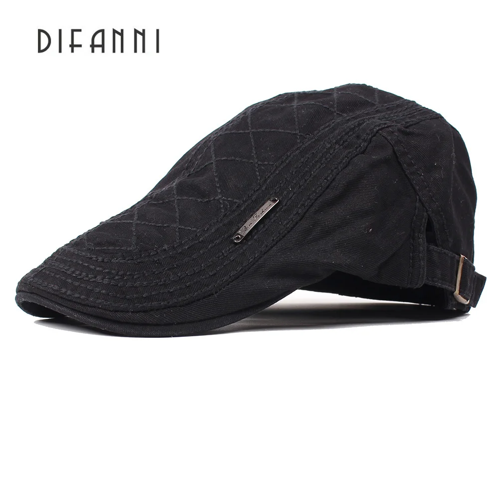 

Мужской берет из хлопка Difanni Gorras Planas, винтажная Кепка на плоской подошве для мужчин и женщин, Кепка на плоской подошве, Кепка на козырьках