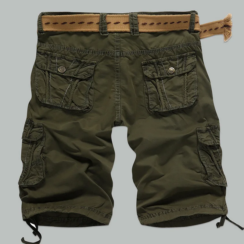Новые модные шорты мужчин Летний стиль 2017 г. военные мульти карманы Твердые