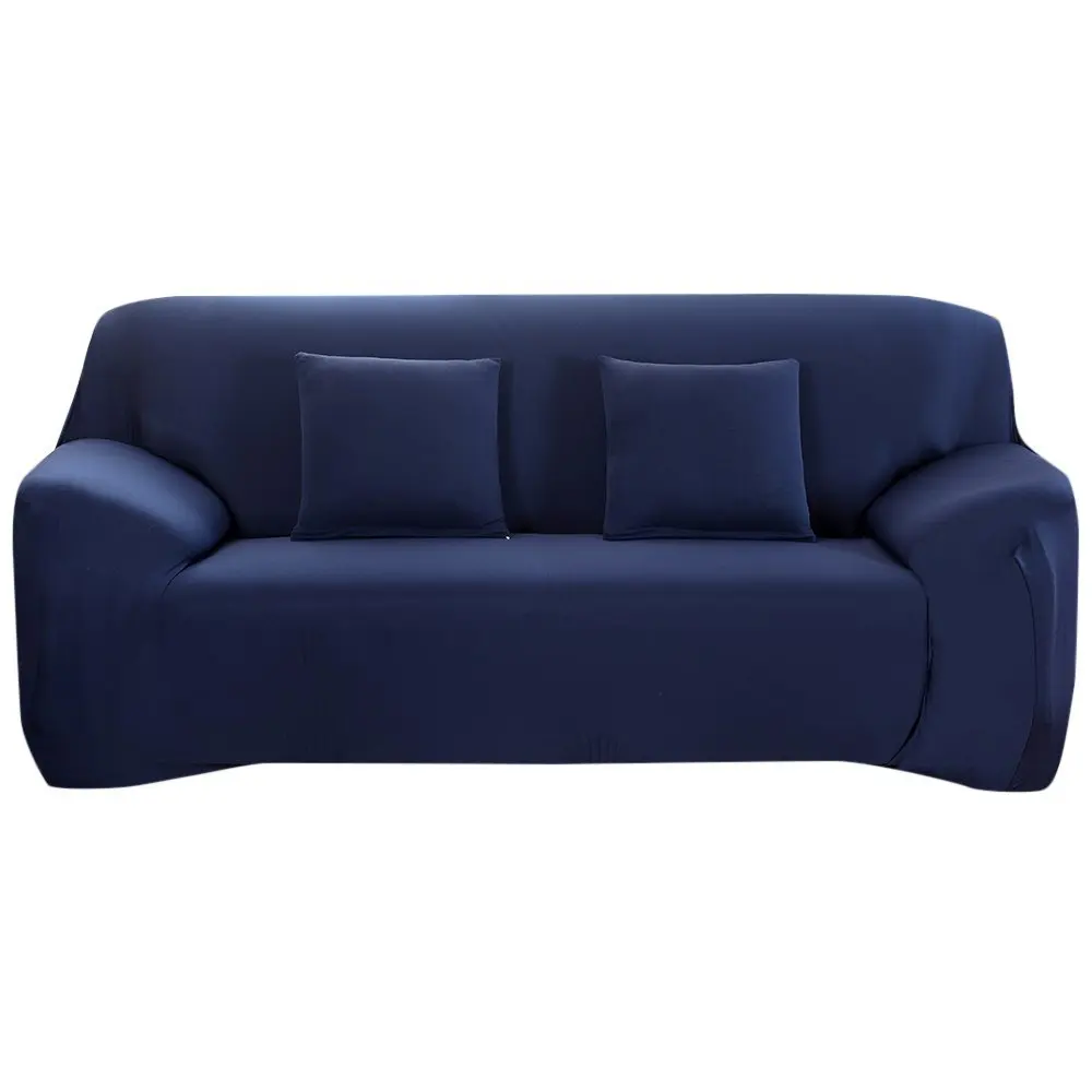 Navy Blue Coqueena™ эластичный чехол для дивана двухместный диван трехместный диван Чехол на угловой своими руками, 1 шт - Цвет: Navy Blue
