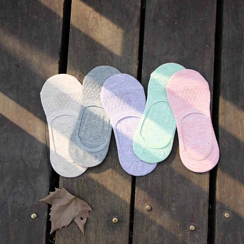 20 Pairs / Bag Spring And Summer New Ladies Socks Mesh Female Invisible Socks Socks Shallow Mouth Breathable Invisible Socks