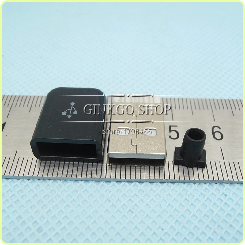200 компл./лот 3 в 1 2 0 USB штепсельная вилка + пластиковый корпус/оболочка соединитель