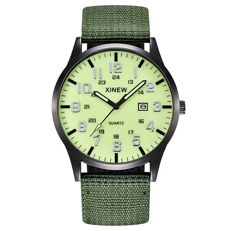 Для мужчин мальчик круглый циферблат нейлоновый ремешок Военная армия Дата