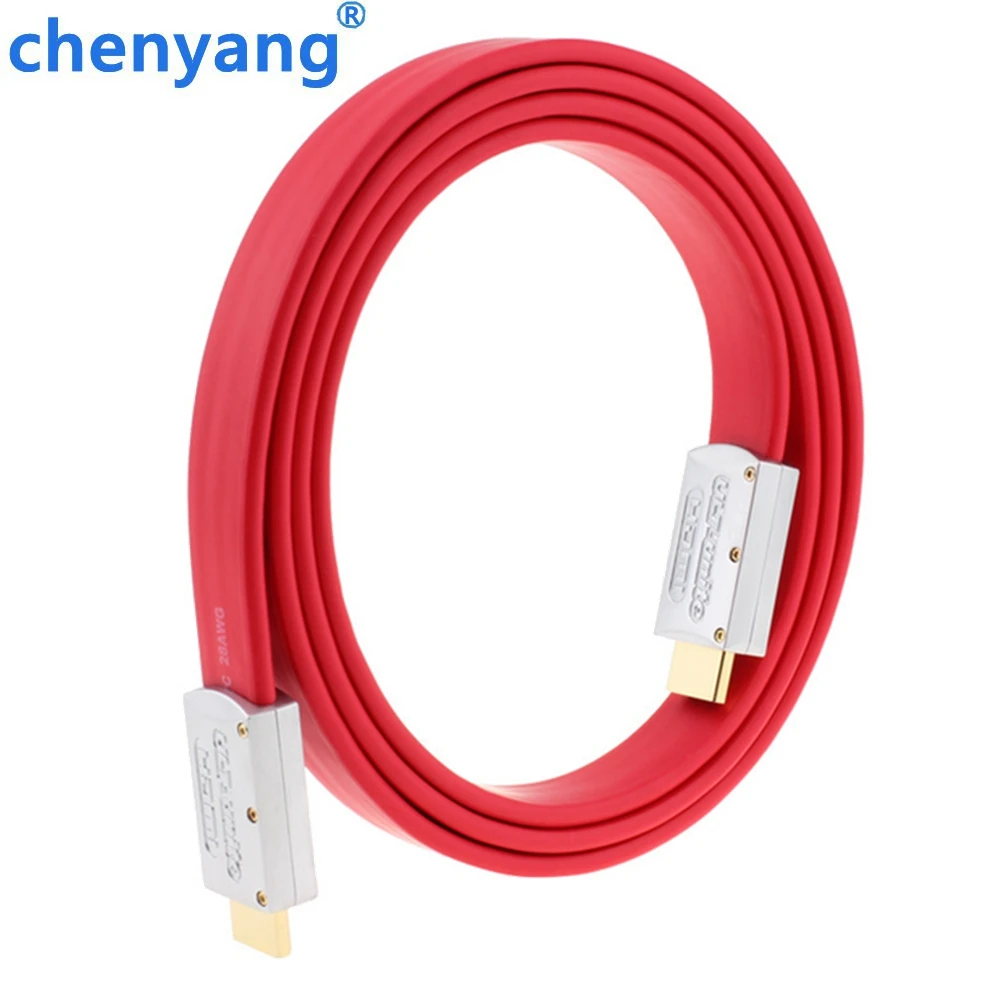 Hdmi 2 0 кабель 3D 4K Full HD 1080P 20 4 Гбит/с высокоскоростной плоский с позолоченным