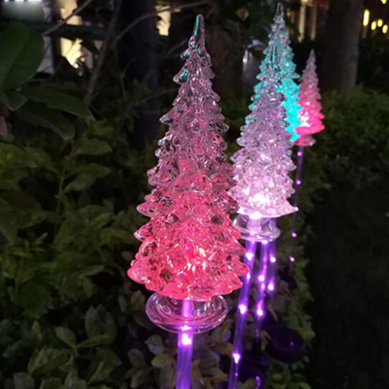 3 шт./лот солнечный свет Рождественская елка светодиодная подсветка лужайка
