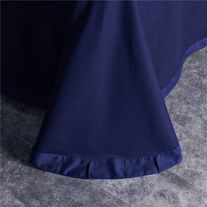 Вышивка совы 4 шт. синие комплекты постельного белья Королевский размер Комплект