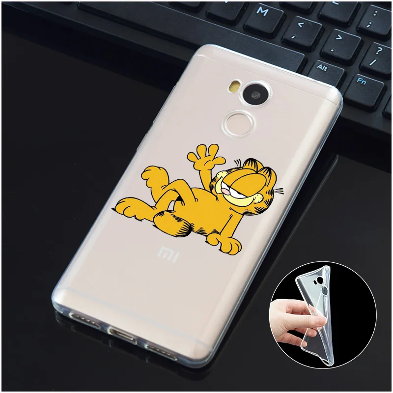 DREAMFOX M496 Garfield Soft TPU Silicone Case Cover For Xiaomi Redmi Note 3 4 5 Plus 3S 4A 4X 5A Pro Global |