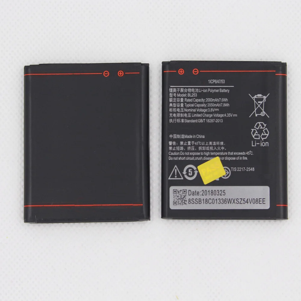 Аккумулятор BL253 2000 мАч/2050 мАч для Lenovo A2010 A2800D A3800D A2580 A2860 Vibe A 4 0 &quotA1000 A1000m | Мобильные