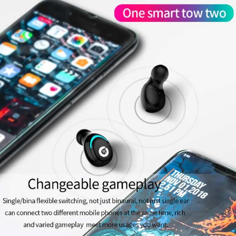 Bluetooth 5 0 беспроводные наушники TWS в ухо Handsfree спортивные гарнитура для телефона с