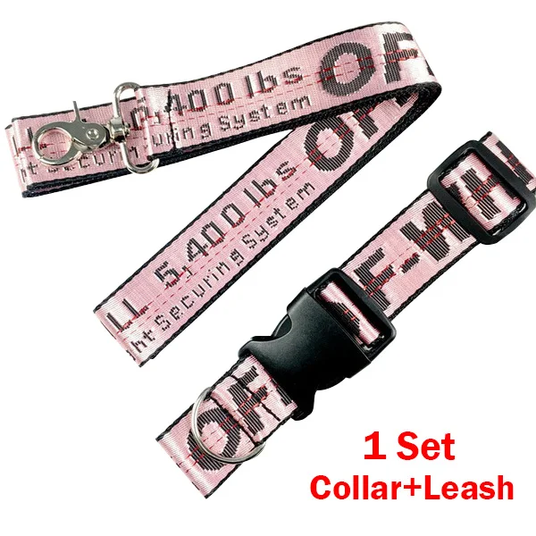 Pink Set 1,6 м регулируемый ошейник и поводок для домашних животных, нейлоновый поводок, ошейник для щенков, поводок для беговых собак, поводок для маленьких щенков, кошек - Цвет: Pink Set