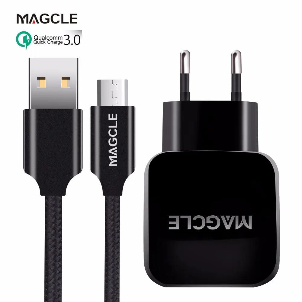 Быстрое зарядное устройство Magcle 3 0 QC3.0 18 Вт USB быстрое + usb кабель 2A для Samsung Huawei Xiaomi
