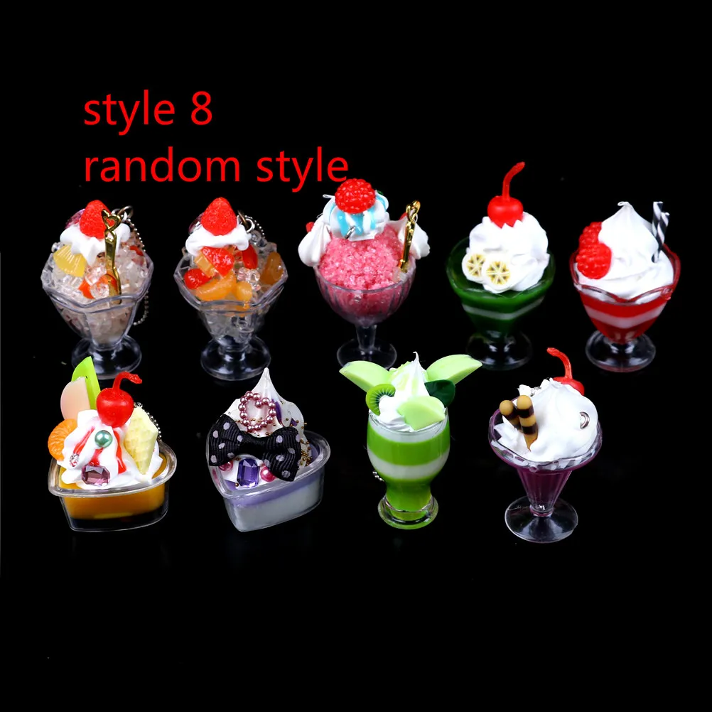 style 8 1/2/4/6 шт./лот 1:12 Смола кукольная мини Lemon Milk Чай стакана воды аксессуары для миниатюрного кукольного домика чашки игрушка мини украшения подарки - Цвет: style 8