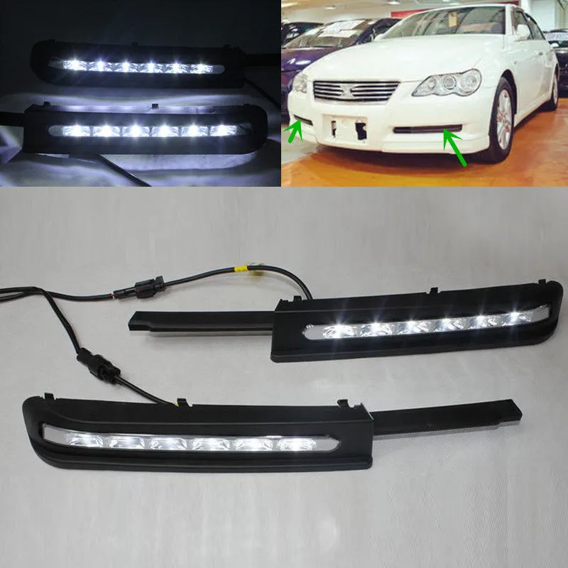 LED DRL Daytime Running Light Fog Lamp For Toyota REIZ MARK X 2005 2006 2007 2008 2009 | Автомобили и мотоциклы