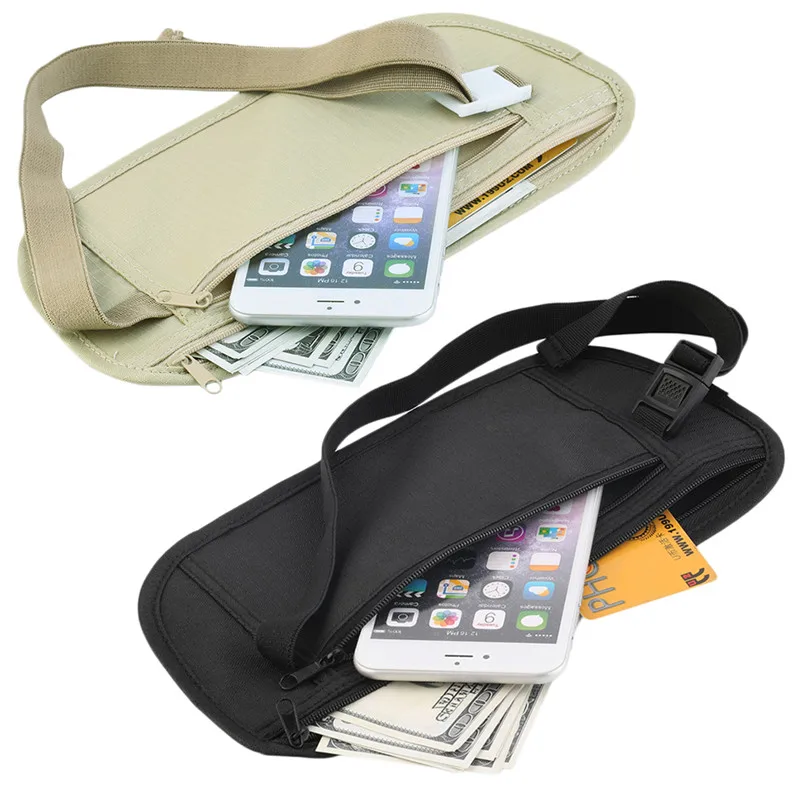 Women Man Mobile Phone Waist Bag Simple Travel Pouch Belt Money Wallet Bags Passport Holders Change Safe Strap Packs | Мобильные