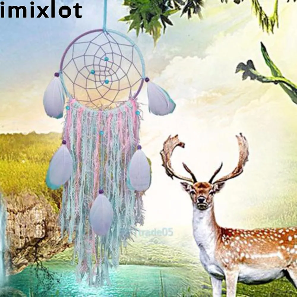 Imixlot синие кружевные перья Ловец снов Романтический большой китайский