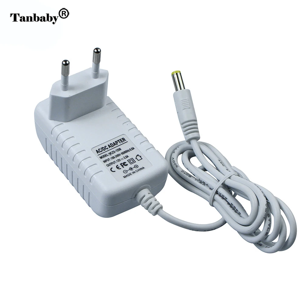 DC 12 V 2A Светодиодный источник питания черный белый AC110-240V к DC12V адаптер питания импульсный трансформатор для 5050 3528 полосы света
