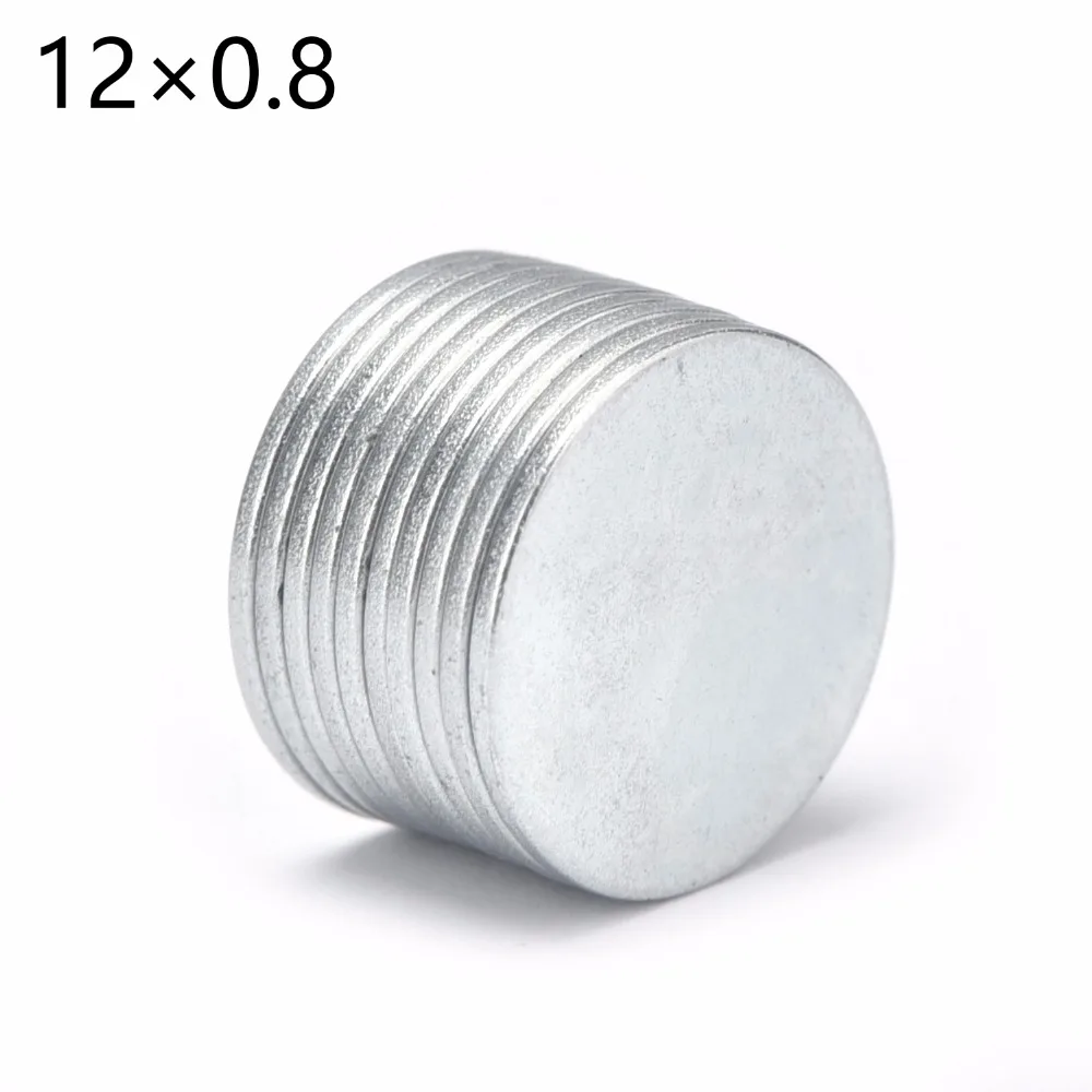 Xiaozhufeifei 40 шт. 12x0,8 сильный супердлинной шпильке; дисковые магниты Dia.12mm x 0,8 мм N50 редкоземельный неодимовый магнит 12*0,8