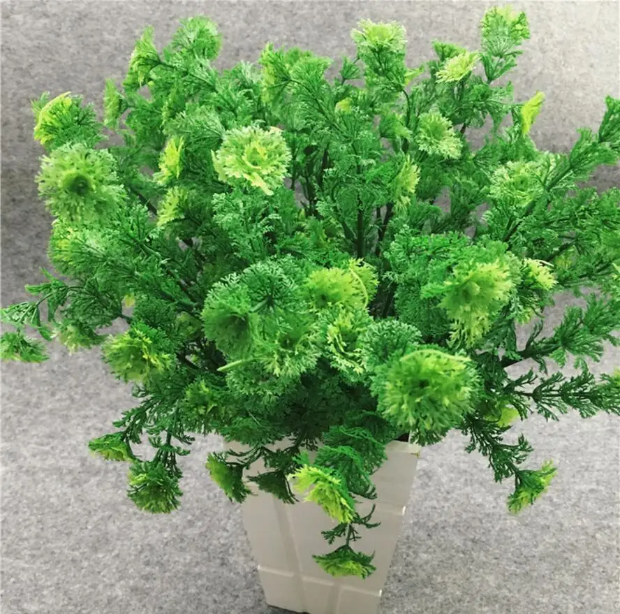 10 шт. искусственная Коралловая трава папоротник ветка зелени для стены фон