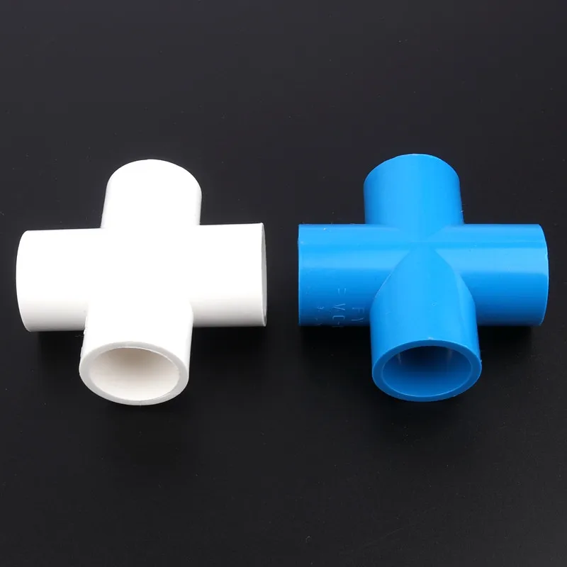 1pc 50mm PVC Cross Joints Farm Irrigation Fittings Garden Water Connectors Aquarium Tank Industrial Treatment Pipe Adapter | Дом и сад