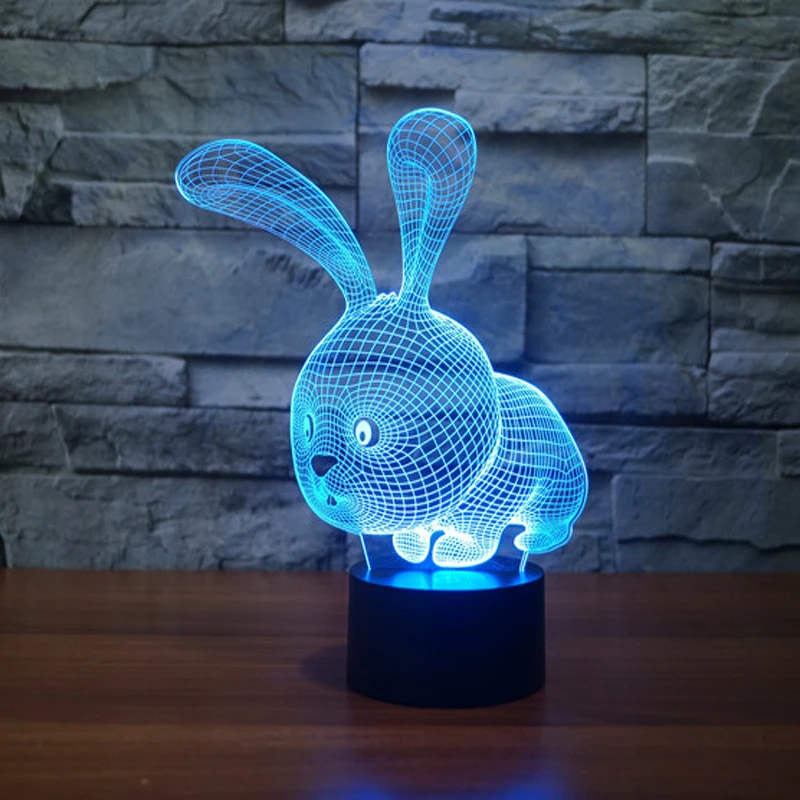 

Милый кролик USB Led ночник 3D лампа для детской комнаты подарки